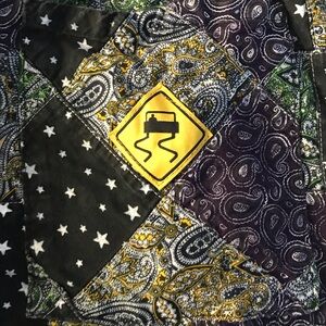 Patchwork Paisley and Star Patterned Quilt